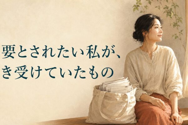 必要とされるために「私がやる」と言っていたのかもしれない